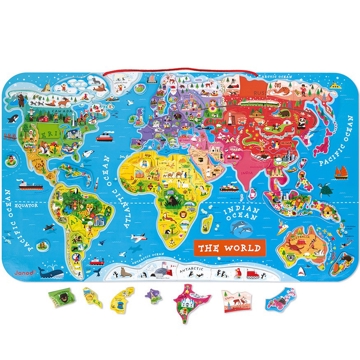 Janod J05504 Magnetic world map English