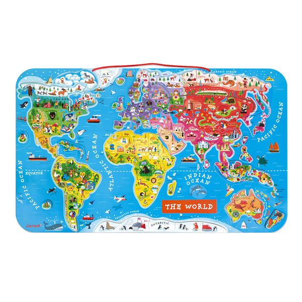 საგანმანათლებლო რუკა Janod J05504 Magnetic world map English