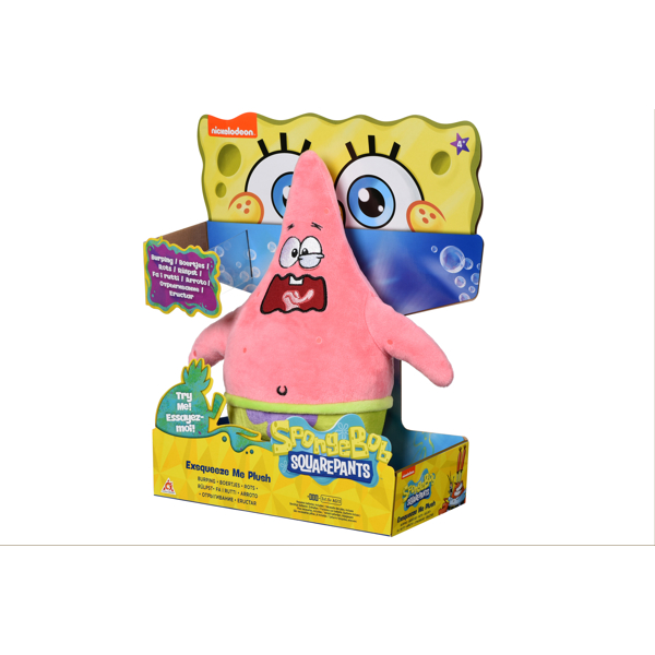 პატრიკი Sponge Bob EU690903 Exsqueeze Me Plush Patrick Burp with sound