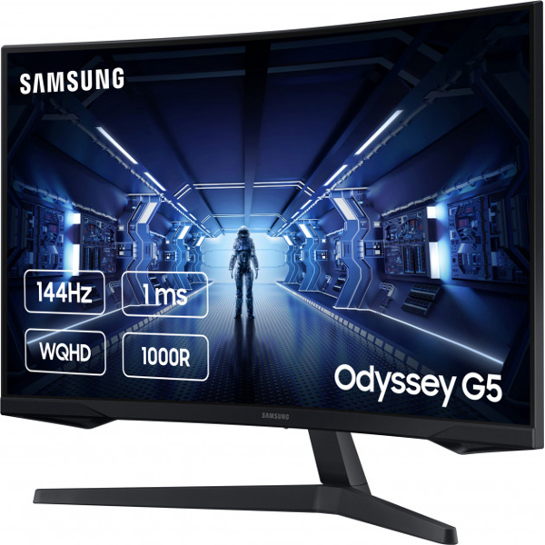 მონიტორი SAMSUNG LC27G54TQWIXCI Odissey G5 Curved 27" 1MS 144Hz Black