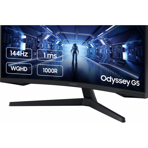 მონიტორი SAMSUNG LC27G54TQWIXCI Odissey G5 Curved 27" 1MS 144Hz Black