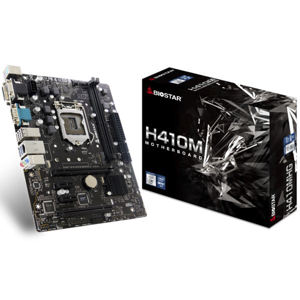 დედა დაფა BIOSTAR INTEL H410 LGA 1151, SOCKET 1200, UATX, GBE