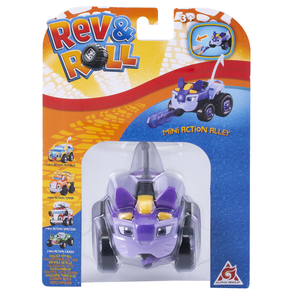 სათამაშო მანქანა Rev & Roll EU881120 Rev&Roll Funny Mini Vehicles - Alley