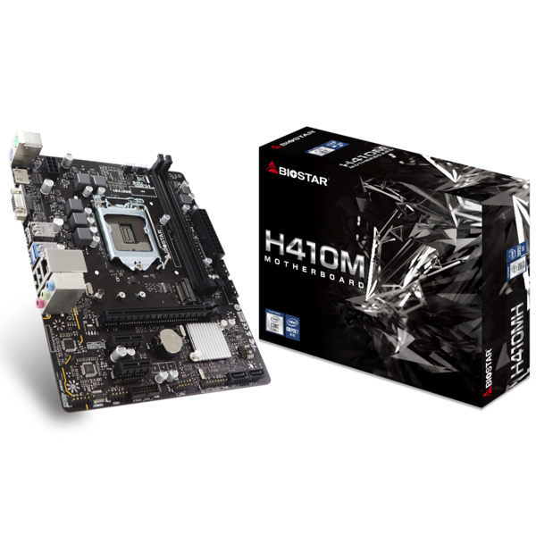 დედა დაფა BIOSTAR INTEL H410, LGA 1151 SOCKET 1200, UATX, GBE