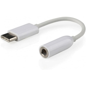 აუდიო ადაპტერი USB type-C plug to stereo 3.5 mm audio adapter cable, White