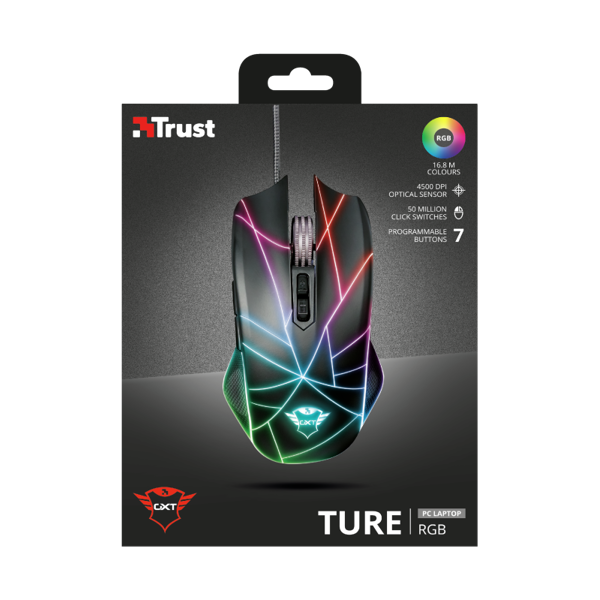 მაუსი TRUST GXT160X TURE RGB LED MOUSE