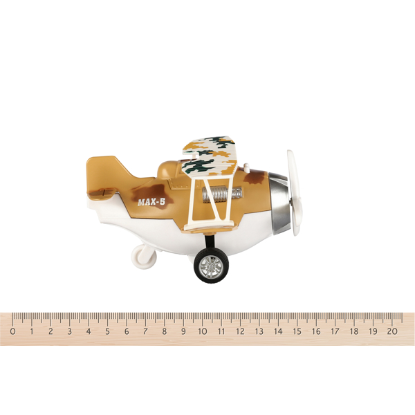 თვითმფრინავი Same Toy SY8015Ut-3 Metal Pull Back Plane(with light,music) Brown