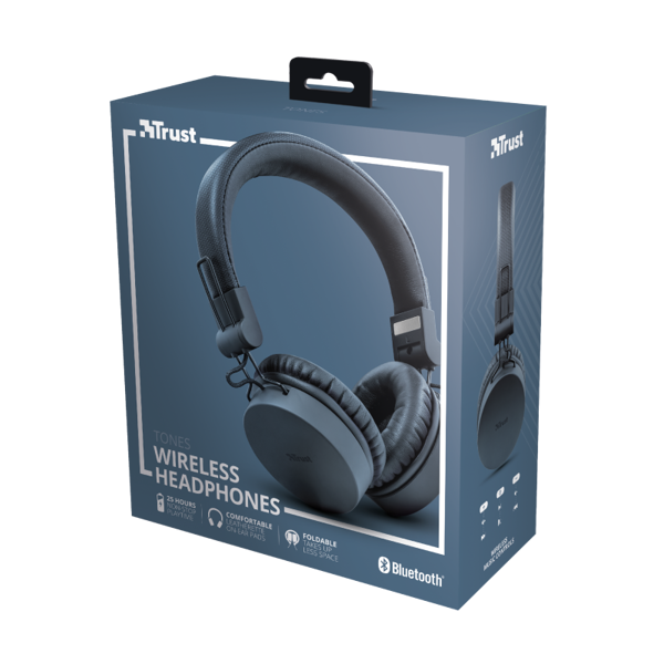 ყურსასმენი TRUST TONES WIRELESS HEADPHONES BLUE