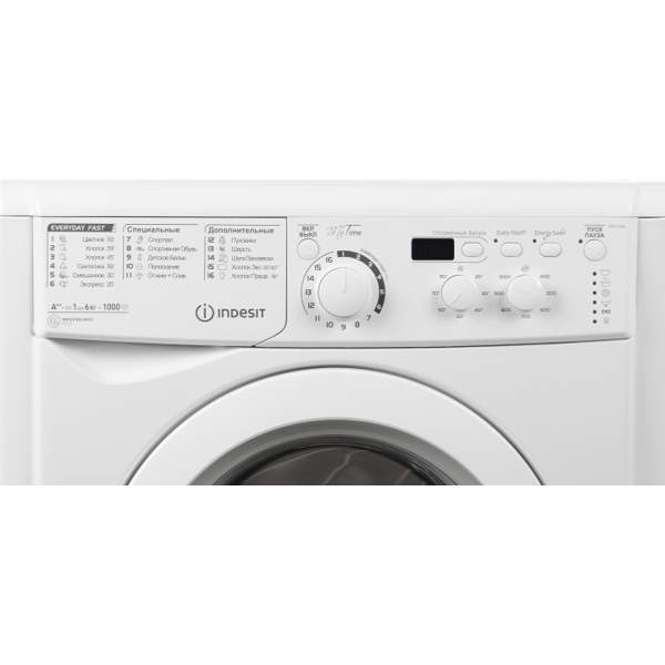 სარეცხი მანქანა INDESIT E2SD 2160A B UA 6 kg, A++ White