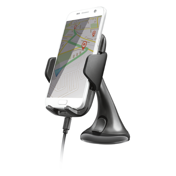 უსადენო დამტენი + ტელეფონის სამაგრი TRUST Yudo Wireless Charging Car Phone Holder