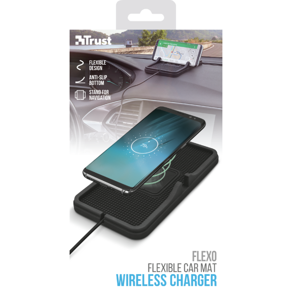 უსადენო დამტენი მანქანის TRUST Flexo Wireless Charging Car Mat