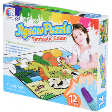 Same Toy 2162Ut Dragon Family Coloring Paint Puzzle