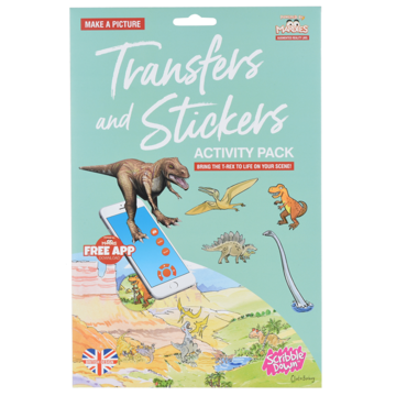 Scribble Down SD/22 A set of transfer stickers with an online application - Dinosaurs