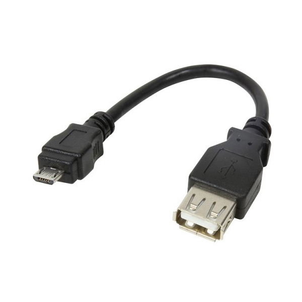 ადაპტერი Logilink AU0030 USB 2.0 Cable, Micro BM to USB AF, 0.08m