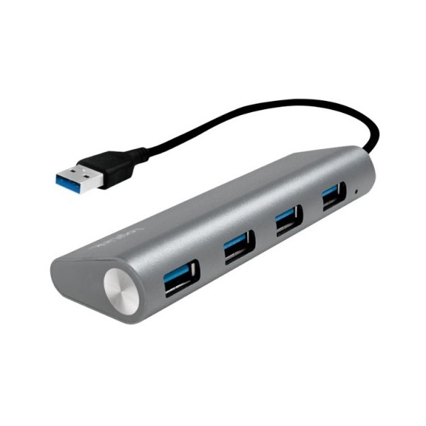 USB ჰაბი Logilink UA0307 USB 3.0 4-port Hub, aluminum, grey