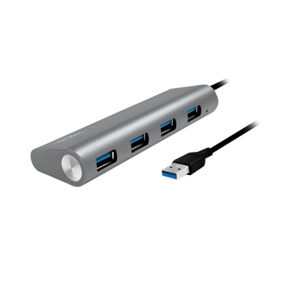 USB ჰაბი Logilink UA0307 USB 3.0 4-port Hub, aluminum, grey