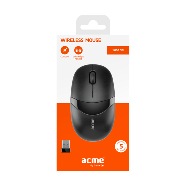 მაუსი ACME MW16 Compact wireless mouse Black