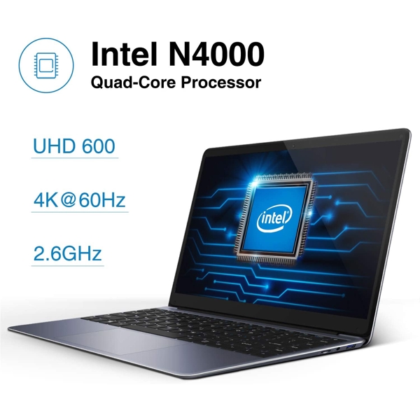 ნოუთბუქი CHUWI HeroBook Pro 14.1" 1920x1080 Intel® Celeron N4000 8GB RAM, 256GB SSD Windows 10 (Grey)