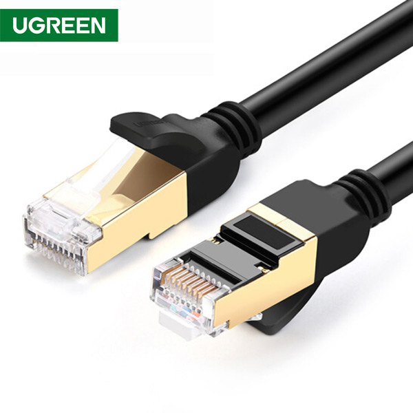 UGREEN NW107 (11229) Cat7 Patch Cord STP Ethernet Lan Cable 0.5m (Black)