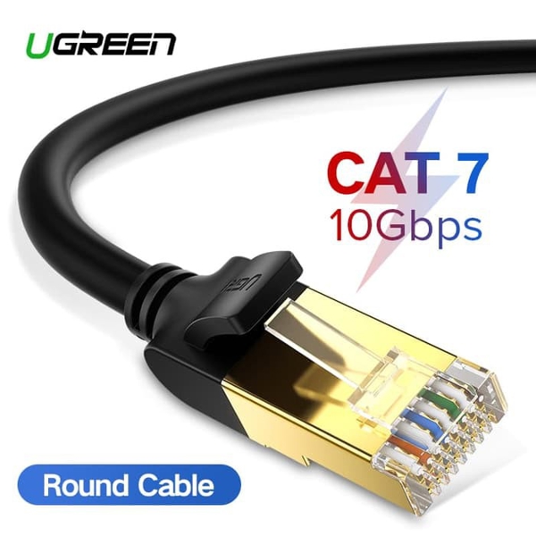 UGREEN NW107 (11229) Cat7 Patch Cord STP Ethernet Lan Cable 0.5m (Black)