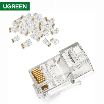 ქსელის კაბელის კონექტორი UGREEN NW110 (20331) RJ45 Network Connector for UTP Cat 5, Cat 5e 50pcs