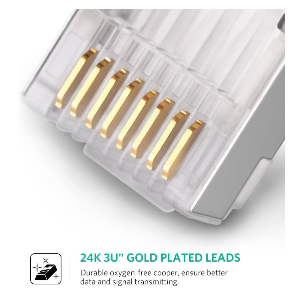UGREEN NW111 (50248) Connector Cat6 Shielded Crystal Head 100 Pack