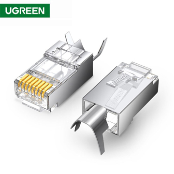 ქსელის კაბელის კონექტორი UGREEN NW123 (70316) 10Gbps Shielded Connector Cat6a Cat7 10PCS