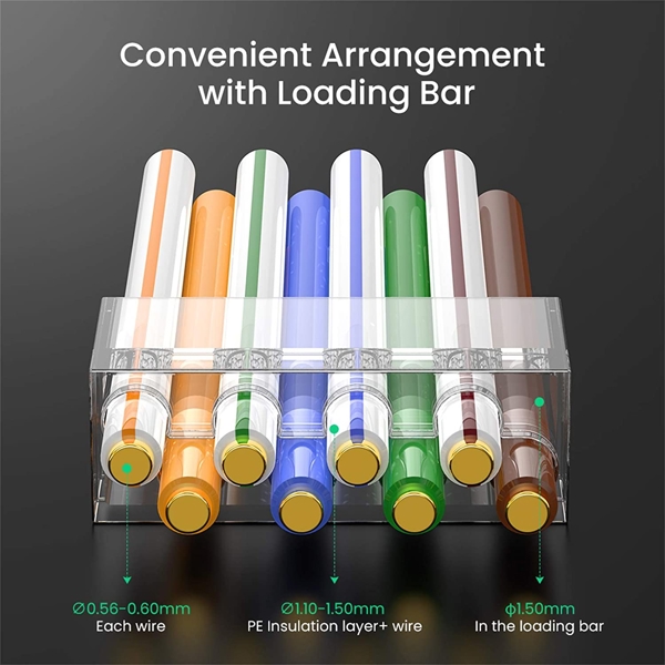 ქსელის კაბელის კონექტორი UGREEN NW123 (70316) 10Gbps Shielded Connector Cat6a Cat7 10PCS