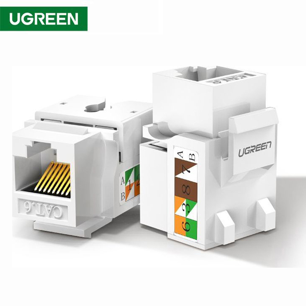 ინტერნეტის როზეტი კედლის RJ45 UGREEN NW143 (80178) Wall Socket internet Cat6 Network RJ45 Modules EOL