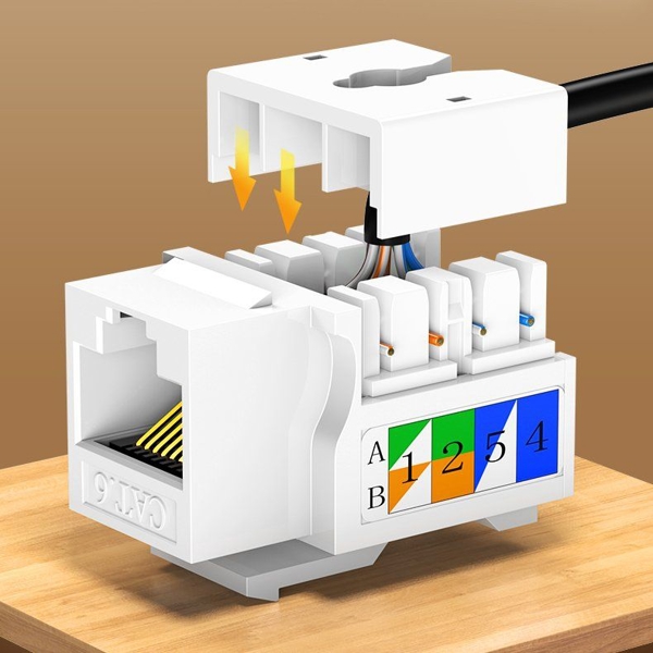 ინტერნეტის როზეტი კედლის RJ45 UGREEN NW143 (80178) Wall Socket internet Cat6 Network RJ45 Modules EOL