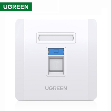 ინტერნეტის როზეტი UGREEN NW144 (80180) Wall Socket internet RJ45 Wall Plate Single Port საფარი