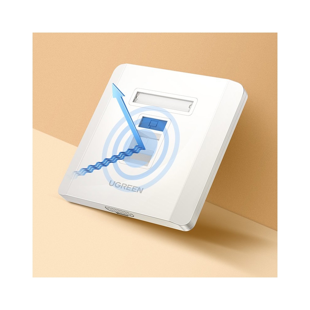 ინტერნეტის როზეტი UGREEN NW144 (80180) Wall Socket internet RJ45 Wall Plate Single Port საფარი