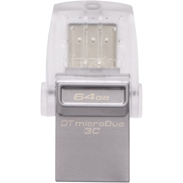 USB ფლეშ მეხსიერება Kingston 64GB DataTraveler MicroDuo 3C (DTDUO3C/64GB)