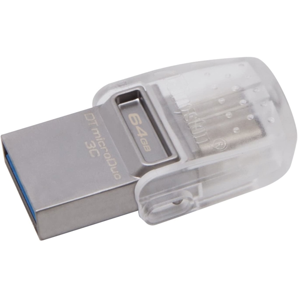 USB ფლეშ მეხსიერება Kingston 64GB DataTraveler MicroDuo 3C (DTDUO3C/64GB)