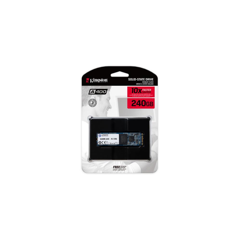 მყარი დისკი SSD M.2 Kingston 240GB A400 SATA 2280 TLC SA400M8/240G