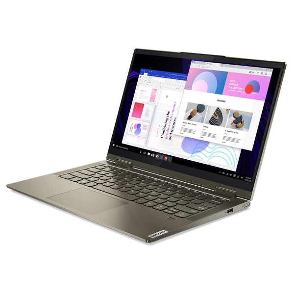 ნოუთბუქი Lenovo Yoga Slim 7 14" Touch I5-1135G7 16GB, 512GB SSD Integrated W10 Dark Moss