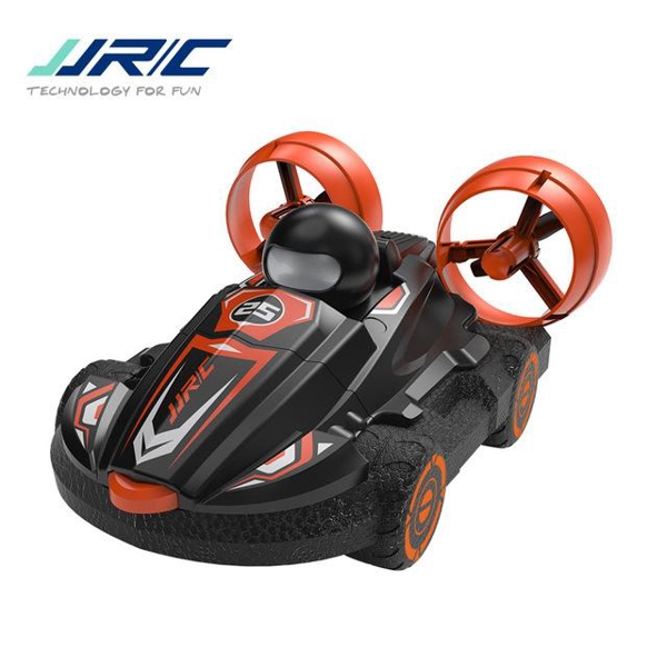 წყლის მანქანა JJRC Q86 2 In 1 Amphibious RC Hovercraft Boat Stunt Drift Car Black