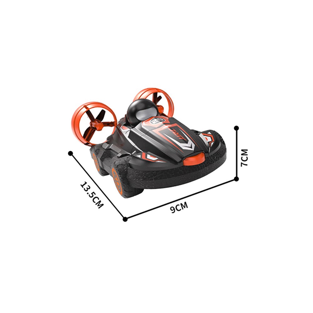 წყლის მანქანა JJRC Q86 2 In 1 Amphibious RC Hovercraft Boat Stunt Drift Car Black