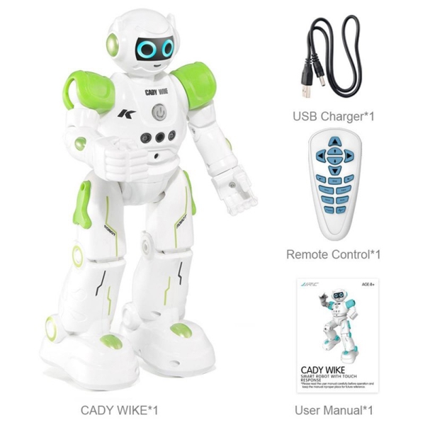 სათამაშო ჭკვიანი რობოტი JJRC R11 Gesture Control Programmable Dancing RC Robot Green