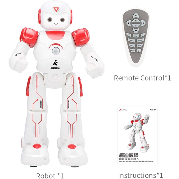 სათამაშო ჭკვიანი რობოტი JJRC R12 Cady Wiso Intelligent Remote RC Control Robot Toy red