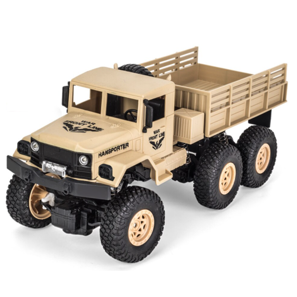 სათამაშო მანქანა JJRC Q69 2.4G Six-wheeled RC Military Truck Yellow