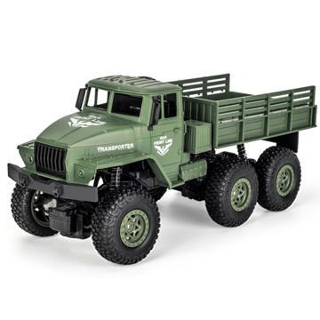 სათამაშო მანქანა JJRC Q68 2.4G 4WD RC Vehicle Off-Road Military Truck Carl Green