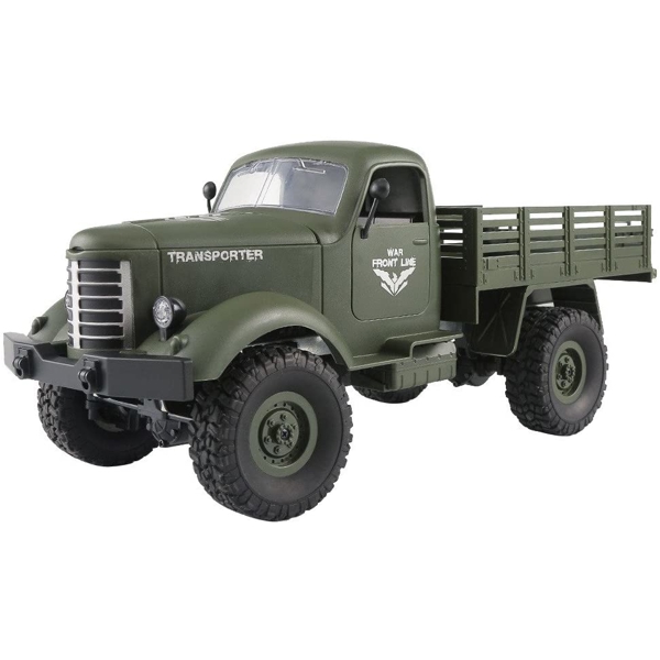 სათამაშო მანქნა JJRC Q61 Remote Control 4WD Tracked Off-Road Military Truck Blue and Green