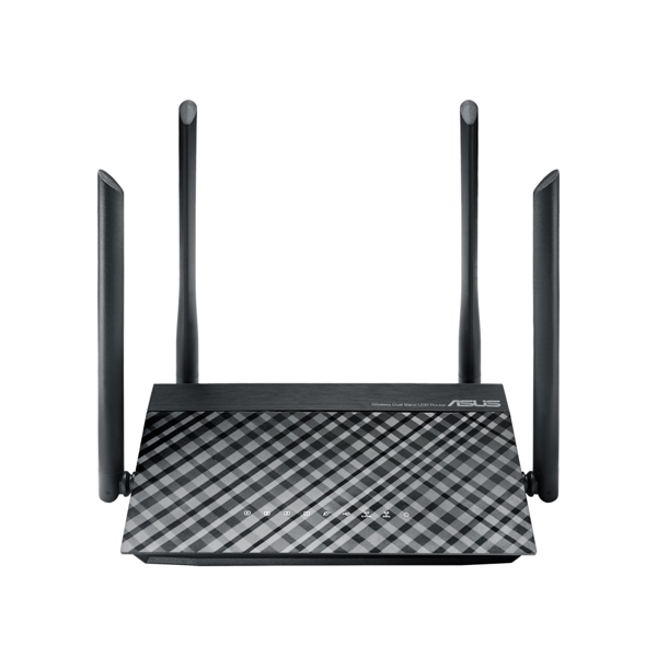 როუტერი Asus RT-AC1200 Wireless Router Black (90IG0211-BM3D00)