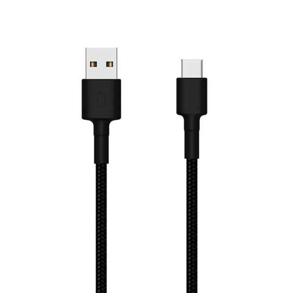 USB კაბელი Xiaomi Mi Braided USB Type-C Cable 1m Black