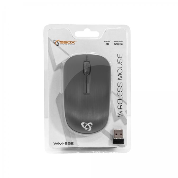 მაუსი SBOX WM-392B Wireless mouse 1200 DPI Black