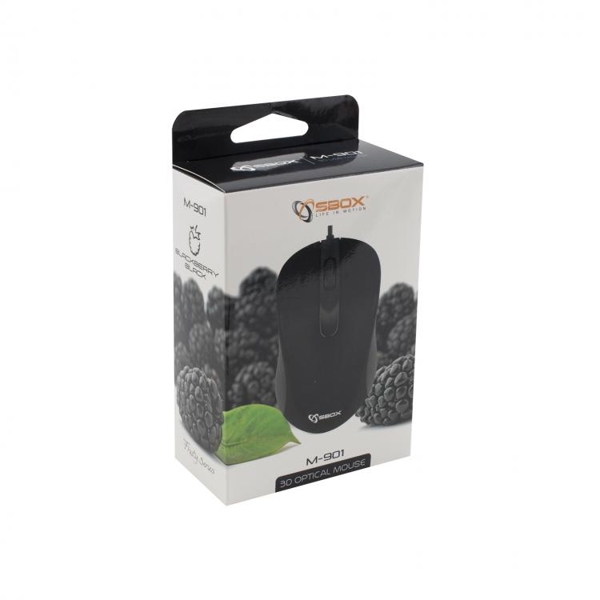 მაუსი SBOX Wireless Mouse WM-901B USB 2.0 Black