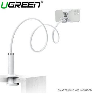 მობილურის დამჭერი UGREEN LP113 (30488), Universal Holder With Flexible Long Arm, 90cm, White