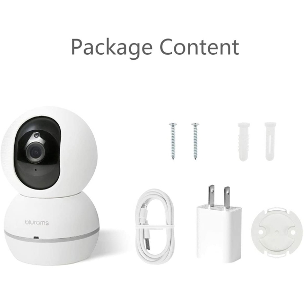 ვიდეო სათვალთვალო კამერა Blurams S15F Snowman Security Camera 1080p Wifi Two-Way Audio Night Vision Works with Alexa 360 Degree