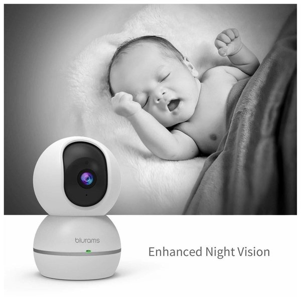 ვიდეო სათვალთვალო კამერა Blurams S15F Snowman Security Camera 1080p Wifi Two-Way Audio Night Vision Works with Alexa 360 Degree